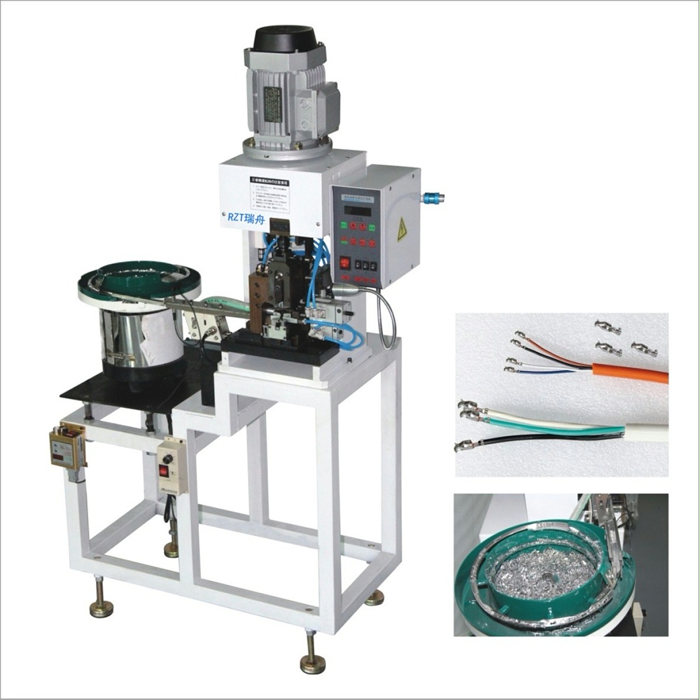 單粒端子連剝帶打端子機RZT-20F-DS 東莞瑞舟自動化--散粒端子剝打機RZT-02F-DS