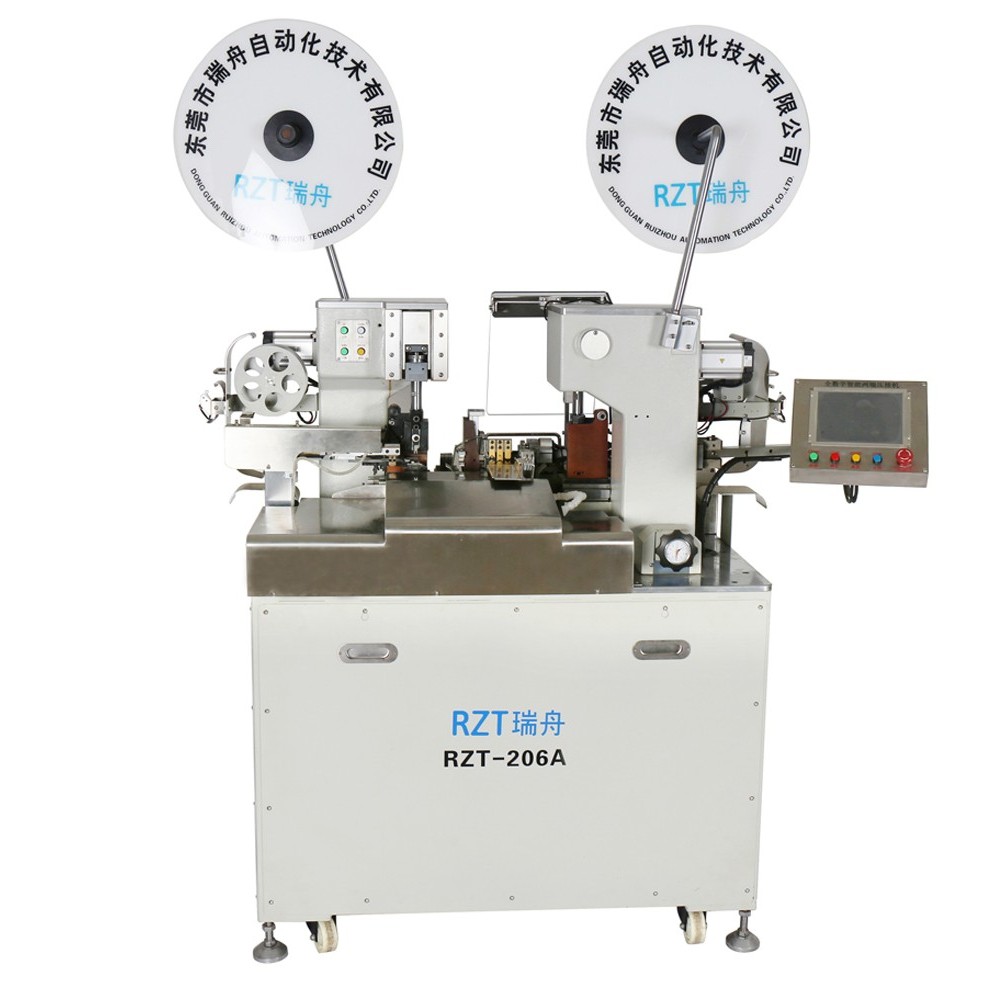 全數(shù)字智能兩端端子壓接機 東莞瑞舟全自動雙頭端子機RZT-206A