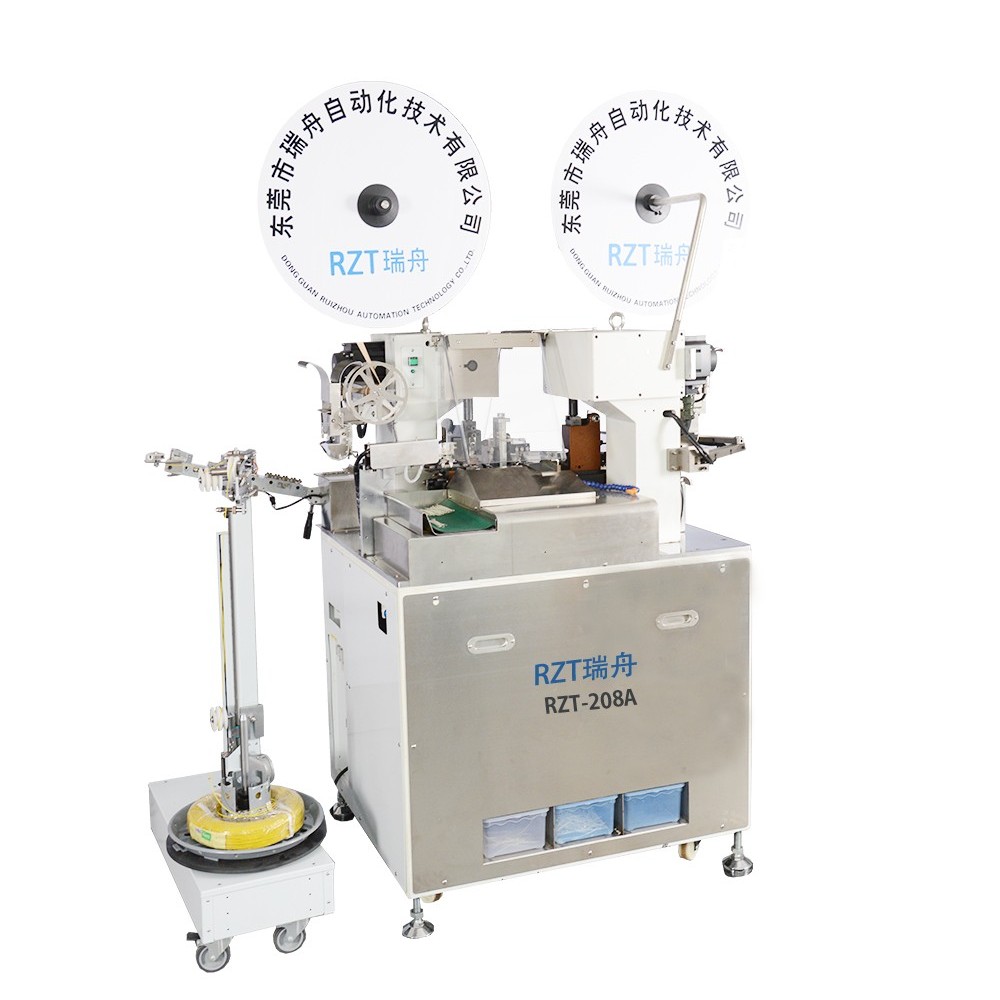 2018款全自動(dòng)雙頭端子壓著機(jī) 可適配原裝JST模具的全自動(dòng)端子機(jī)東莞瑞舟生產(chǎn)